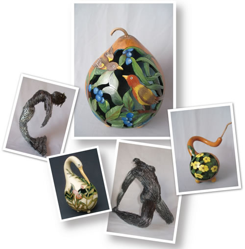 Marcie Evans, Gourd Art &amp; Sculpture