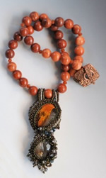 Necklace by Barbara Claytor, Fire and Ice