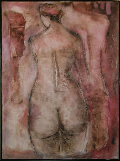 Merit Award, Lori Jakubow, Tickled Pink, Oil/Encaustic